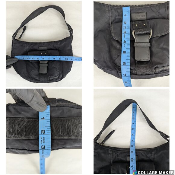 Lauren Ralph Lauren Nylon Handbag Purse Satchel Black Zippered Pockets Bag - Picture 9 of 9